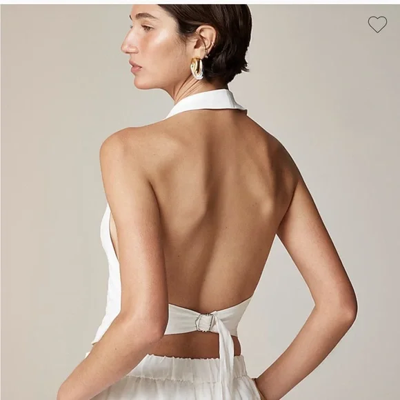 J. Crew Open-back vest in linen-cupro blend - Picture 3 of 4